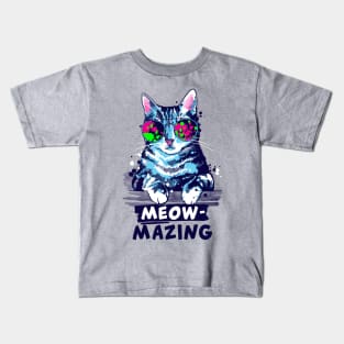 Meowmazing amazing cat Kids T-Shirt